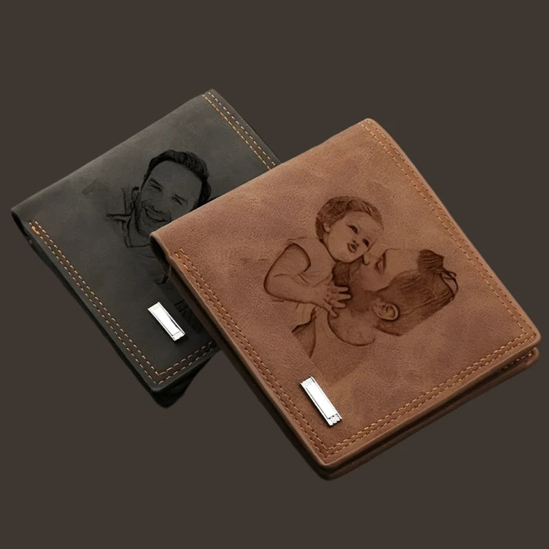 MEN ENGRAVED PHOTO PERSONALIZED WALLET